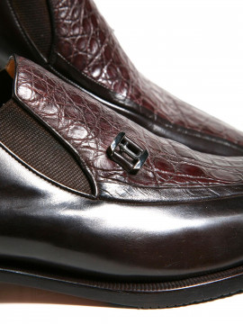 Туфли коричневые со вставкой A.Testoni з13 (7)